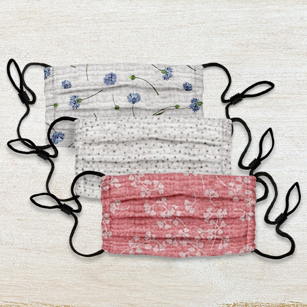 Cotton Clouds Face Masks 3 Pack - Blossoms