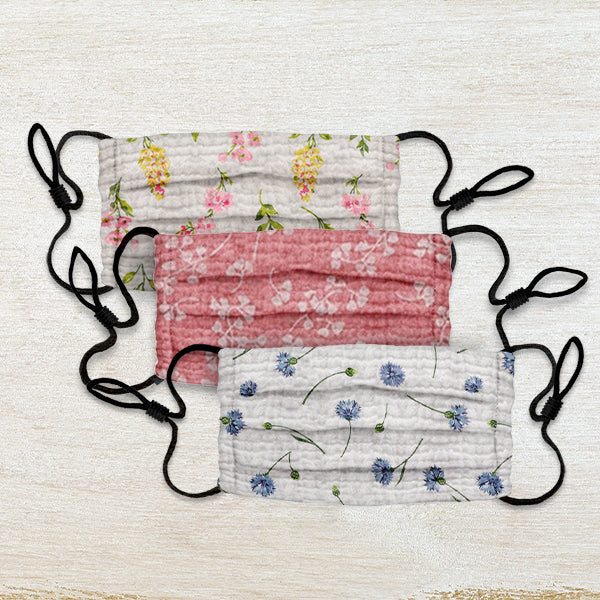 Cotton Clouds Face Masks 3 Pack - Gardens